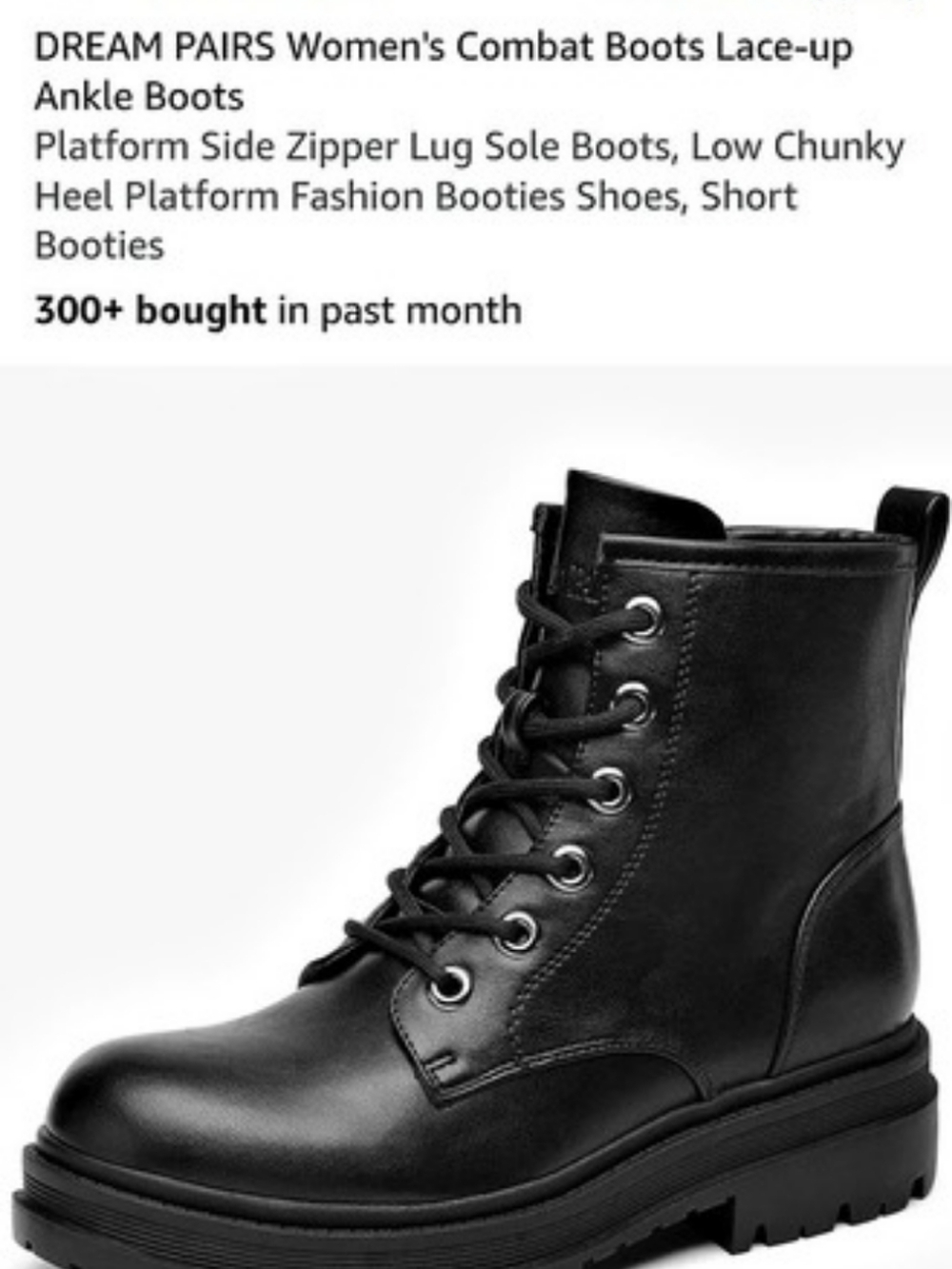 DREAM PAIRS Combat Boots Black Like New